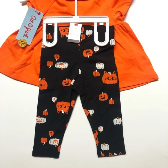 Cat & Jack Pumpkin A-line Halloween Outfit Set NWT - Picture 4 of 5